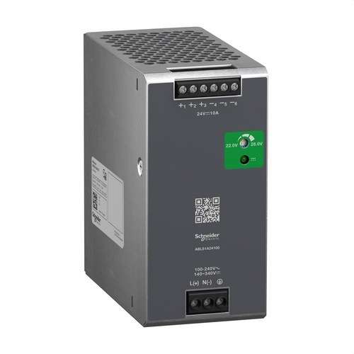 Optimalizovaný jednofázový regulovaný napájací zdroj 100-240V AC 24V 10A s referenciou ABLS1A24100 od značky SCHNEIDER ELECTRIC