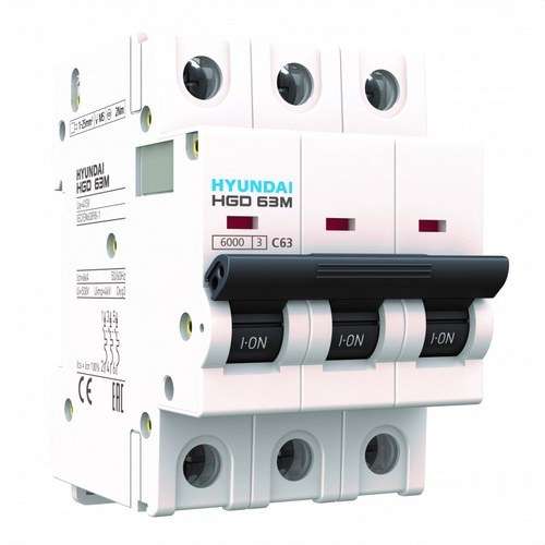 Magnetotermični STD 2P 16A Krivulja C Krivulja C 6kA s referenciou HGD63-M2P016C od značky HYUNDAI