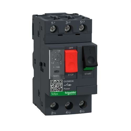 Magnetotermický istič 1-1,6A s referenciou GV2ME06 od značky SCHNEIDER ELECTRIC