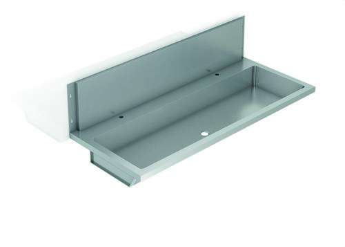 Nerezové kolektívne umývadlo 304 s chrbtom 1200mm s referenciou GW08 41 04 01 od značky GENWEC