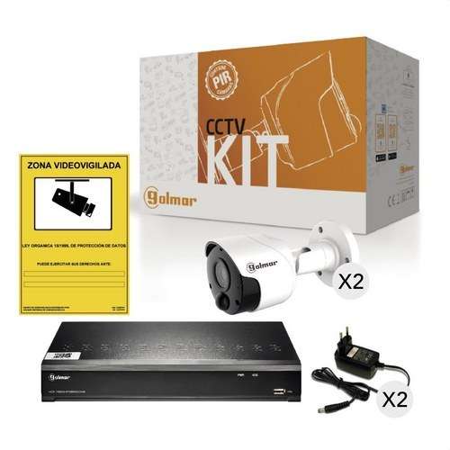 Základná sada Golmar KIT-2BHVR1P s DVR a dvoma bullet PIR s referenciou 31600904 od značky GOLMAR