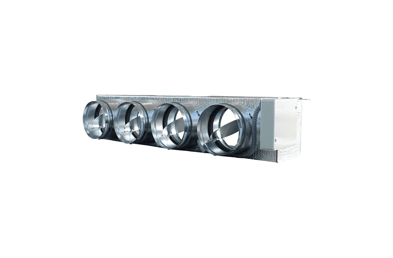 Motorizovaný plenum Airzone Easyzone 6.0 AZEZ6DAIBS07S4 pre Daikin – 4 výstupy Ø200 mm (stredná kapacita) s referenciou AZEZ6DAIBS07S4 od značky AIRZONE