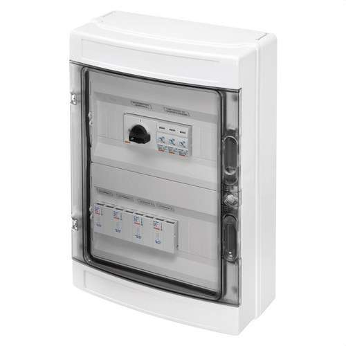 Predinštalovaný rám so 2 strunami 1000V DC 32A 2x12 modulov s referenciou GWD9908 od značky GEWISS