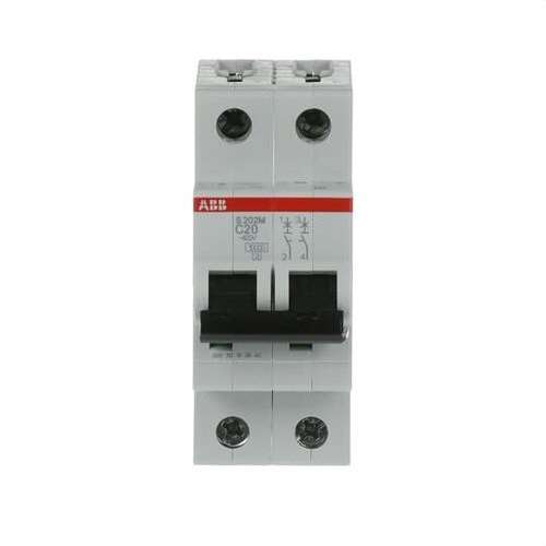 Magnetotermický istič S202M-C20 2P 20A Krivka C 15kA s referenciou 2CDS272001R0204 od značky ABB