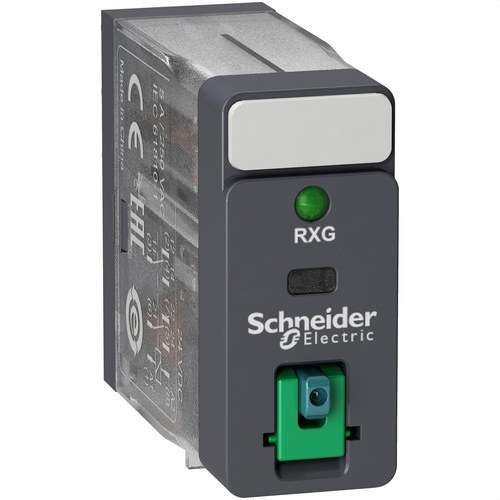 Relé 2 C/O 5A + Testovacie tlačidlo + LED 24V DC s referenciou RXG22BD od značky SCHNEIDER ELECTRIC