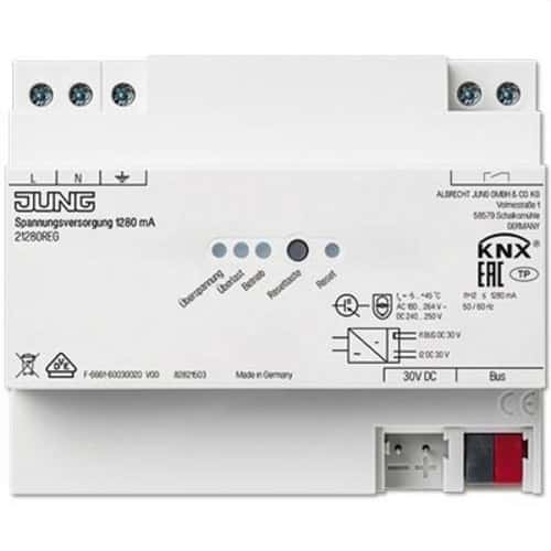 Napájací zdroj Jung KNX 1.280 mA s referenciou 21280REG od značky JUNG