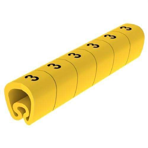 Predrezané žlté značkovače Ø5 PVC plastifikované s referenciou 1811-3 od značky UNEX