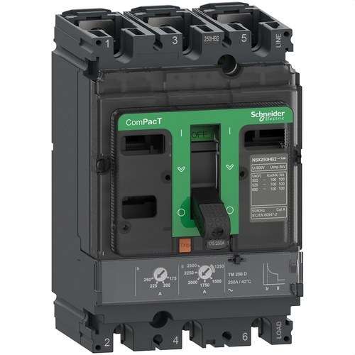 Automatický istič ComPacT NSX160N 50kA AC 3P3R 125A TMD s referenciou C16N3TM125 od značky SCHNEIDER ELECTRIC