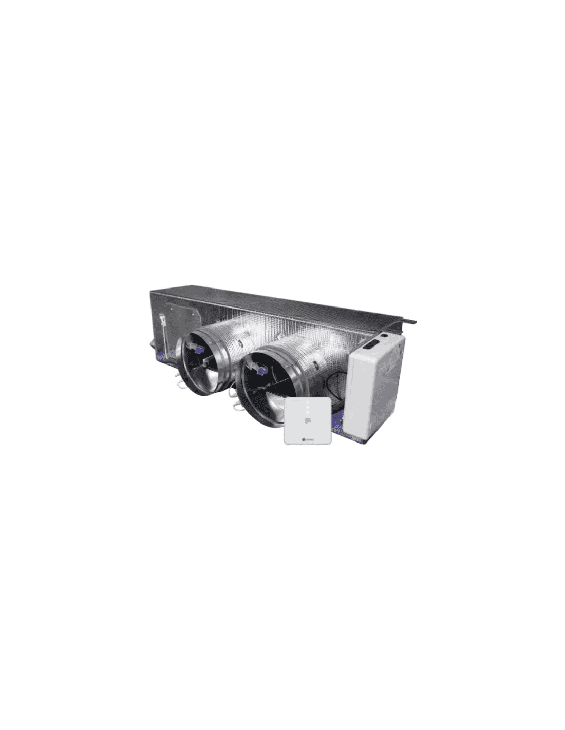 Motorizovaný plenum Airzone Easyzone 25 Wi-Fi Medium AZC25MELBS01S2 pre Mitsubishi Electric nízky profil – 2 výstupy Ø200 mm (stredná kapacita) s referenciou AZC25MELBS01S2 od značky AIRZONE