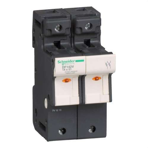 Držiak poistiek 2P 50A 14X51MM s referenciou DF142V od značky SCHNEIDER ELECTRIC