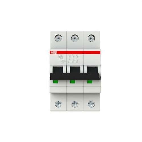Istič S203-C20 3P 20A Krivka C 10kA s referenciou 2CDS253001R0204 od značky ABB