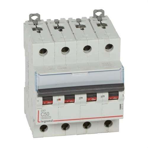 Magnetotermický spínač DX3 4P 50A Krivka C 6/10kA s referenciou 407933 od značky LEGRAND