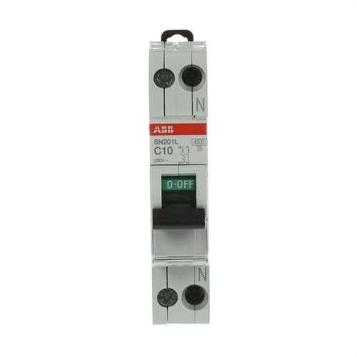 Magnetotermický SN201L-C10 1P+N 10A Krivka C 4,5kA s referenciou 2CSS245101R0104 od značky ABB