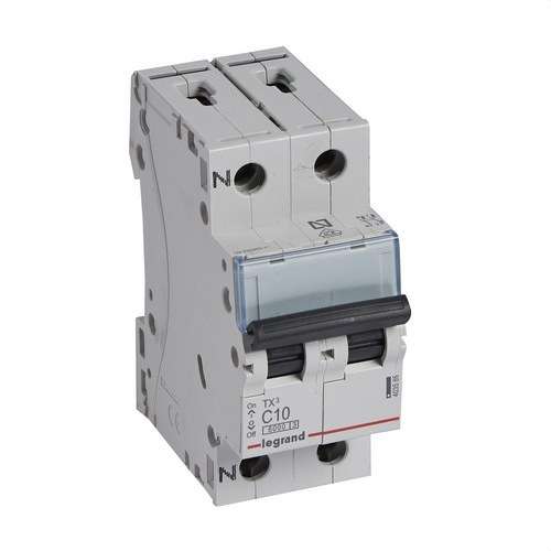 Magnetotermický TX3 P+N 10A Krivka C Krivka C 6kA s referenciou 403585 od značky LEGRAND