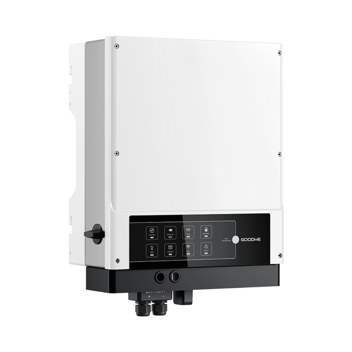 Jednofázový hybridný solárny menič 3,6 kW 2 MPPT GoodWe GW3648-EM s referenciou GW3648-EM od značky GOODWE