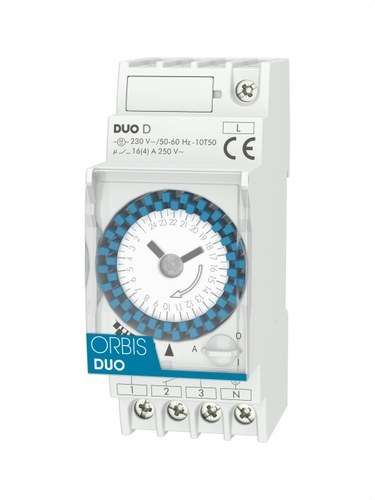Analogový časový spínač 2 MOD.DUO D 230V s referenciou OB291032 od značky ORBIS
