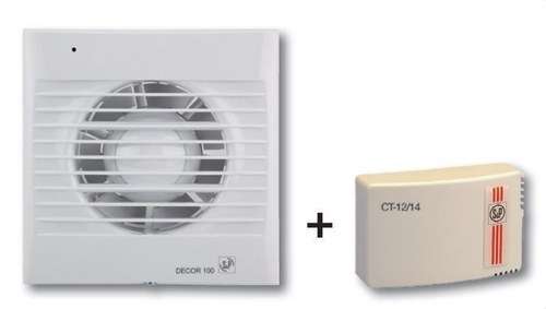 Súprava kúpeľňového ventilátora Decor-100C 12V+CT-12/14 s referenciou 5210306600 od značky SOLER & PALAU
