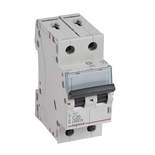 Magnetotermický TX3 2P 20A Krivka C Krivka C 6kA s referenciou 403607 od značky LEGRAND