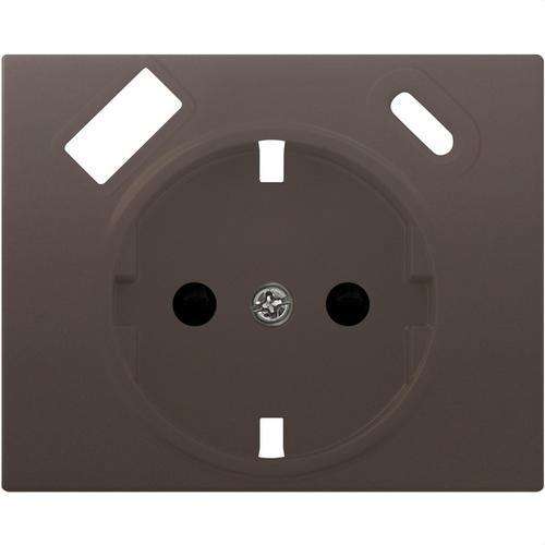 Schuko vtičnica z dvojnim USB čokoladna Iris s referenciou 18724-USBC-CH od značky BJC