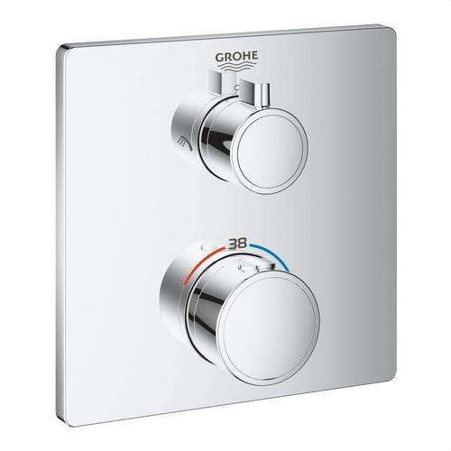 Termostatická sprcha pre 2 výstupy s uzáverom a integrovaným prepínačom Grohtherm - Chróm s referenciou 24079000 od značky GROHE
