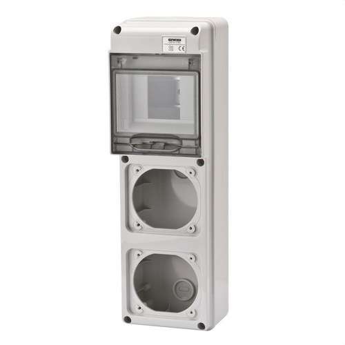 Rám Q-DIN5 2 ZÁSUVKY 16A IP65 s referenciou GW68018N od značky GEWISS