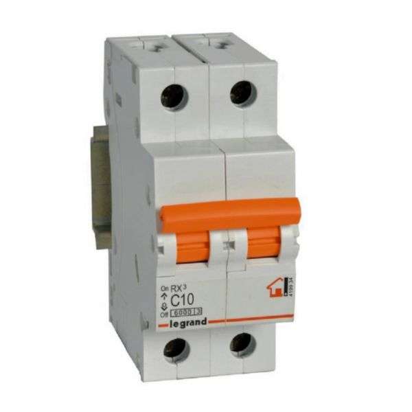 Magnetotermický RX³ - 2P - 230/400V~ - 10A - krivka C s referenciou 419934 od značky LEGRAND