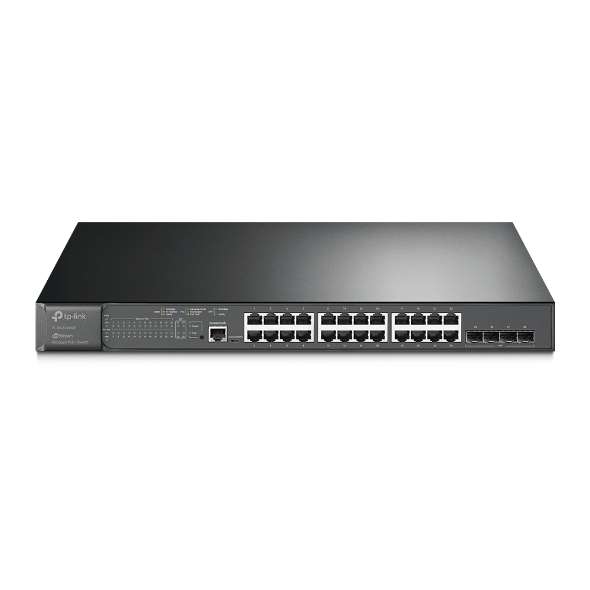 Spravovateľný prepínač JetStream s 28 gigabitovými portami L2 a 24 portami PoE+ s referenciou TL-SG3428MP od značky TP-LINK