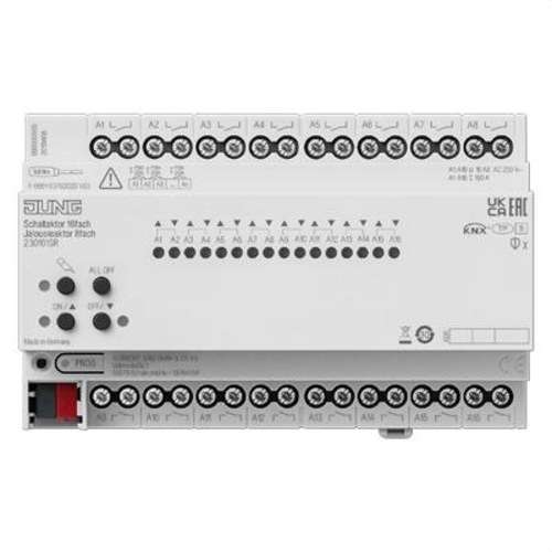 KNX prepínačový akčný člen 16 fáz a KNX žalúzie 8 fáz Jung s referenciou 230161SR od značky JUNG
