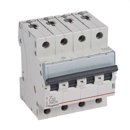 Magnetotermický vypínač TX3 4P 32A Krivka C Krivka C 6kA s referenciou 403629 od značky LEGRAND