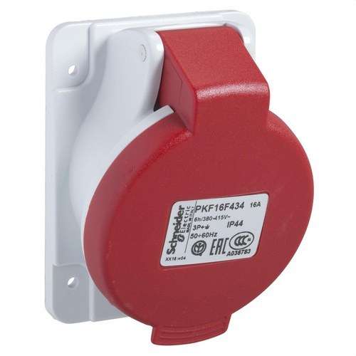 Zápustná naklonená základňa 16A 3P+TT 380-415V IP44 s referenciou PKF16F434 od značky SCHNEIDER ELECTRIC