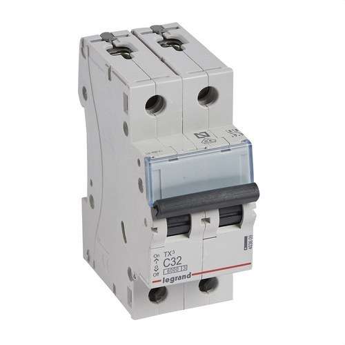Magnetotermický TX3 2P 32A Krivka C Krivka C 6kA s referenciou 403609 od značky LEGRAND