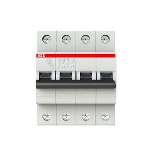 Magnetotermický vypínač SH204-C20 4P 20A Krivka C Krivka C 6kA s referenciou 2CDS214001R0204 od značky ABB