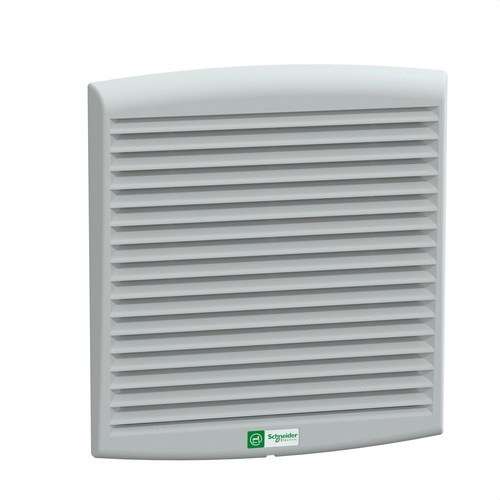 Ventilator z izhodno rešetko in filtrom G2 300m3/h 230V IP54 ClimaSys s referenciou NSYCVF300M230PF od značky SCHNEIDER ELECTRIC