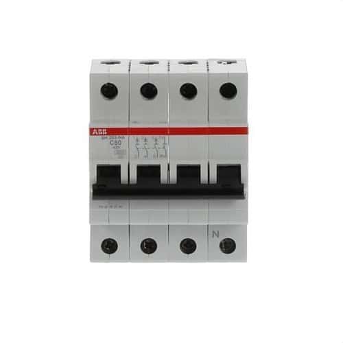 Magnetotermický SH203-C50NA 3P+N 50A Krivka C Krivka C 6kA s referenciou 2CDS213103R0504 od značky ABB