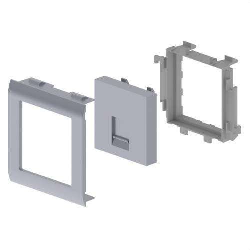 Plochá doska 1 RJ45 farba hliník 65mm U24X s referenciou 93749-03 od značky UNEX