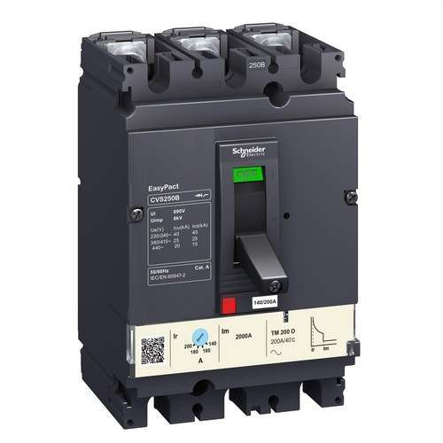 Magnetotermický vypínač Easypact CVS250B TM200D 3P/3R s referenciou LV525302 od značky SCHNEIDER ELECTRIC