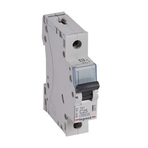 Magnetotermický TX3 1P 25A Krivka C Krivka C 6kA s referenciou 403578 od značky LEGRAND