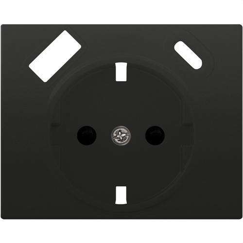 Zásuvková základňa schuko s dvojitým USB antracit cosso Mega s referenciou 22724-USBC-AC od značky BJC
