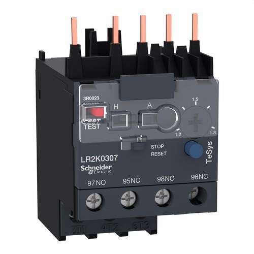 Tepelný relé 1,2-1,8A s referenciou LR2K0307 od značky SCHNEIDER ELECTRIC