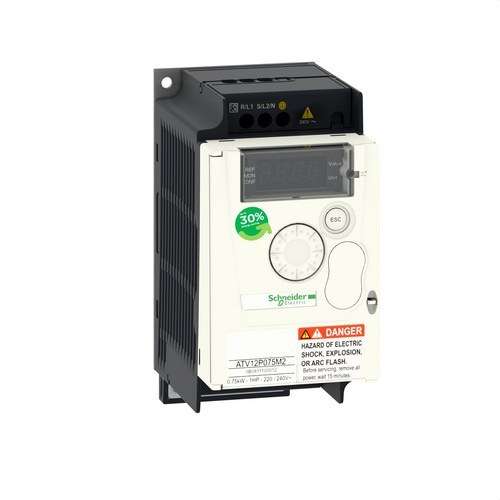 Menič rýchlosti ALTIVAR-12 0,75KW 240V 1PH s referenciou ATV12P075M2 od značky SCHNEIDER ELECTRIC