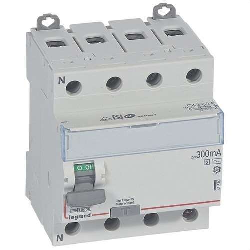 Diferenciál Legrand DX³ 4P 400V 63A Typ AC 300mA 4 moduly s referenciou 411669 od značky LEGRAND