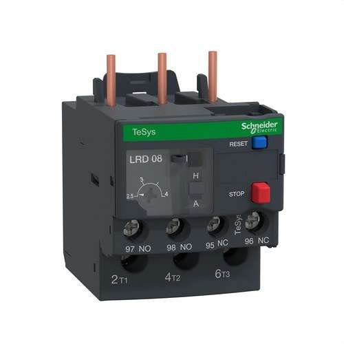 Tepelný relé 2,5-4A s referenciou LRD08 od značky SCHNEIDER ELECTRIC