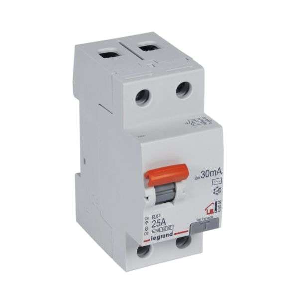 Diferenciálny spínač RX³ - 2P - 230V~ - 30mA - 25A - Typ AC s referenciou 402056 od značky LEGRAND
