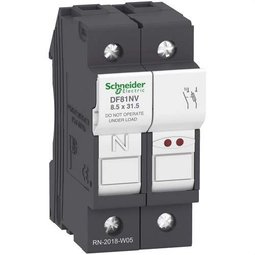 Držiak poistiek S PILOTOM 1P+N 25A POISTKA 8,5X31,5 s referenciou DF81NV od značky SCHNEIDER ELECTRIC
