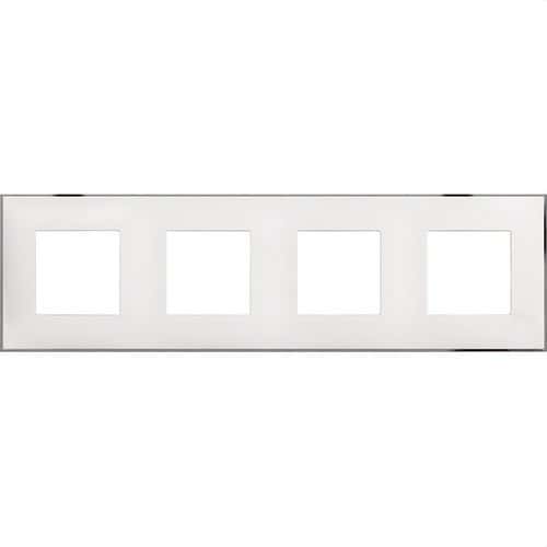 Dekoratívny rámček pre 2x4 moduly biely chróm Classia s referenciou R4802M4WR od značky BTICINO