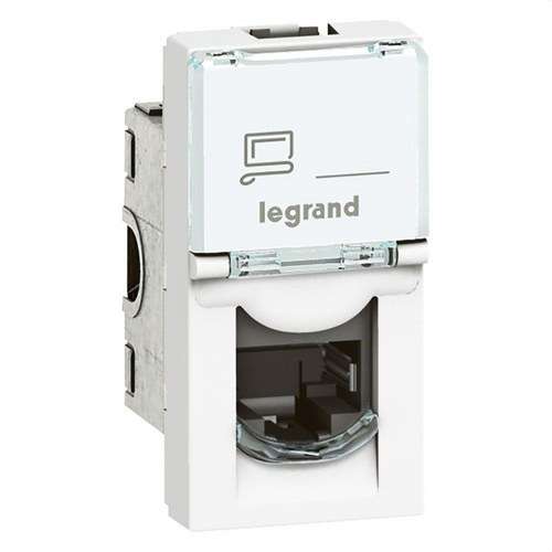RJ45 Vtičnica Legrand Mosaic Cat 6 UTP 1 modul 8 kontaktov LCS2 bela s referenciou 076561 od značky LEGRAND