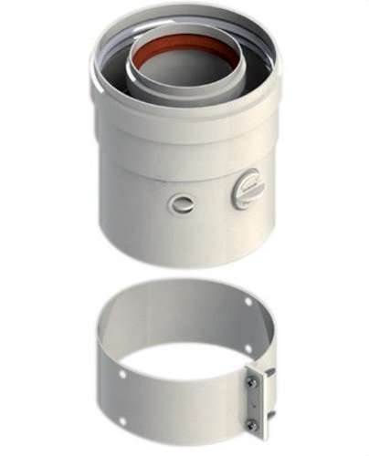 Vertikálny koaxiálny výstup kompatibilný s Ariston 60/100mm biely hliník s referenciou 610CVCLARP1 od značky FIG