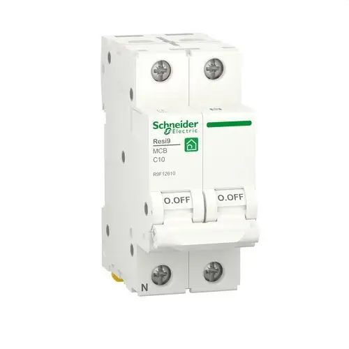 Magnetotermický spínač RESI9 1P+N 10A Krivka C 230V Krivka C 6kA s referenciou R9F12610 od značky SCHNEIDER ELECTRIC