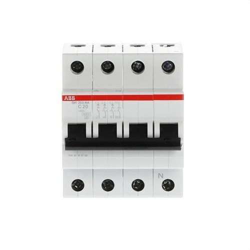 Magnetotermický SH203-C20NA 3P+N 20A Krivka C s referenciou 2CDS213103R0204 od značky ABB