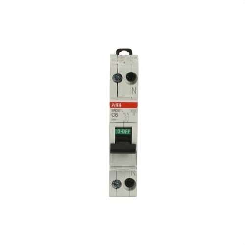 Magnetotermický SN201L-C6 1P+N 6A Krivka C 4,5kA s referenciou 2CSS245101R0064 od značky ABB
